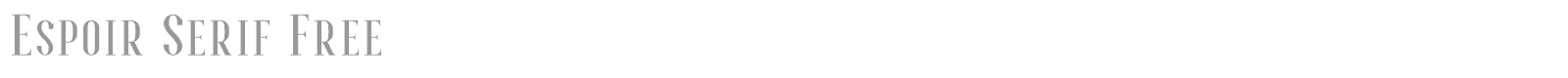 Espoir Serif font preview